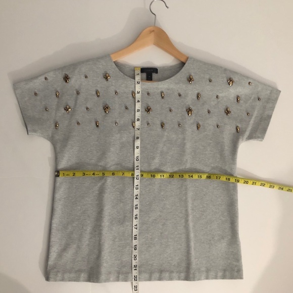 NWOT | J. Crew Jeweled Top | Short Sleeve | Size M - Picture 5 of 5